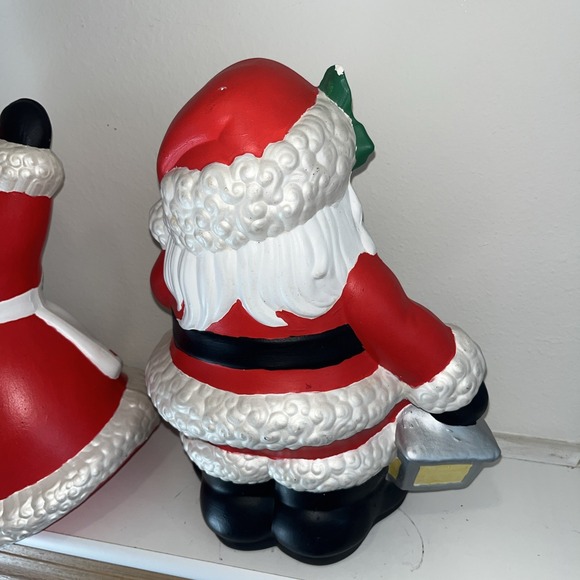 Vintage Atlantic Mold Ceramic Winking Santa And Mrs. Claus Waving Hand Painted - Picture 6 of 6